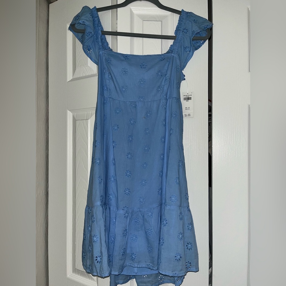 Hollister Blue Ruffled Tiered Sundress